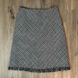 Apostrophe | Wool Blend Tweed Knee Length A-Line Pencil Skirt